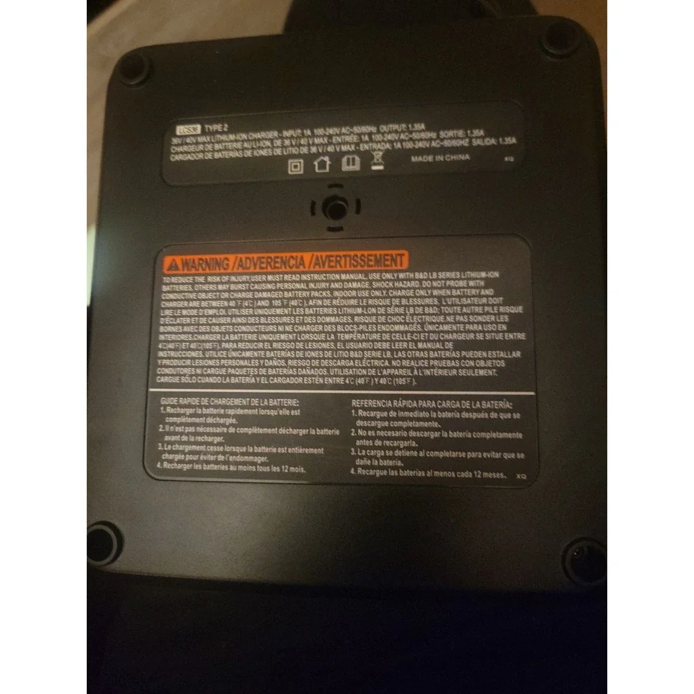 For BLACK+DECKER 34v And 40V MAX* Battery Fast Charger (LCS40) Brand‎ New